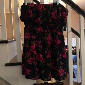 Strapless floral romper from Express